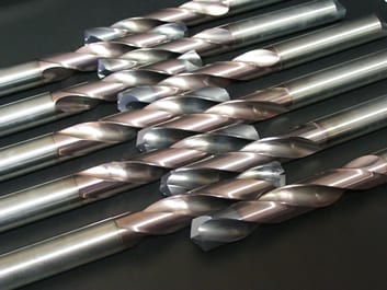 A closeup of drill bits