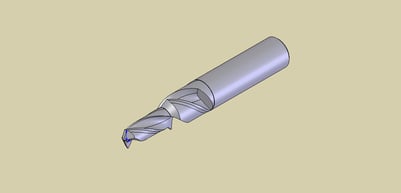 A 3D Illustration of a Step Twist Drill